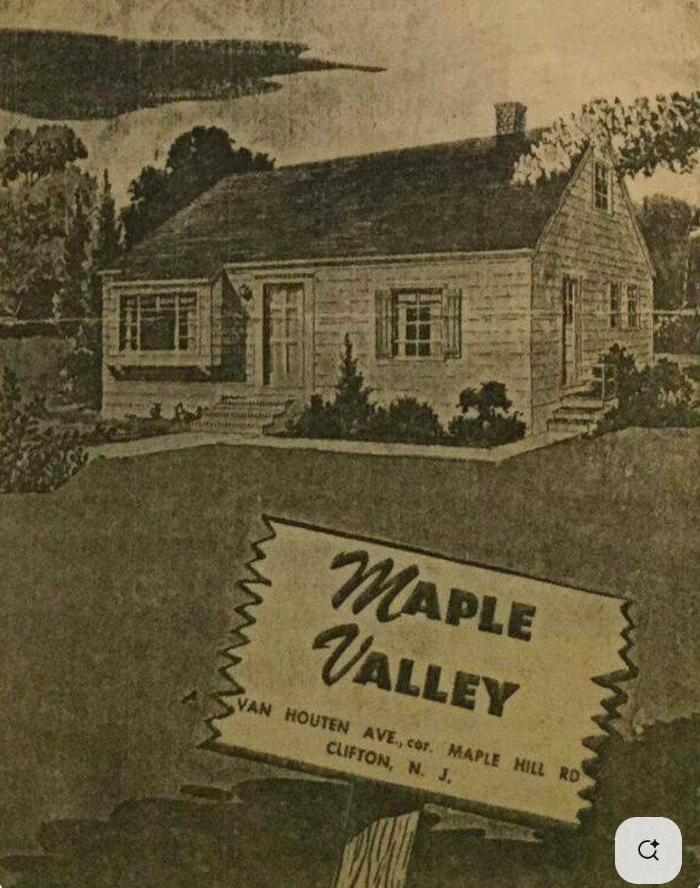 1950's ad for Maple Valley homes